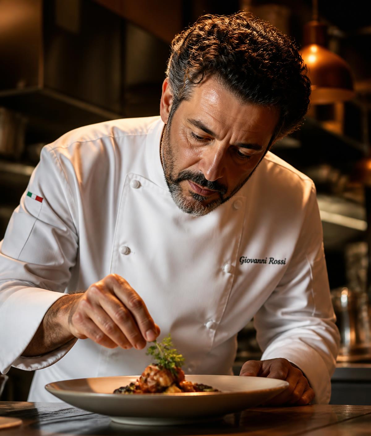 Chef Giovanni Rossi in the Bella Vista kitchen