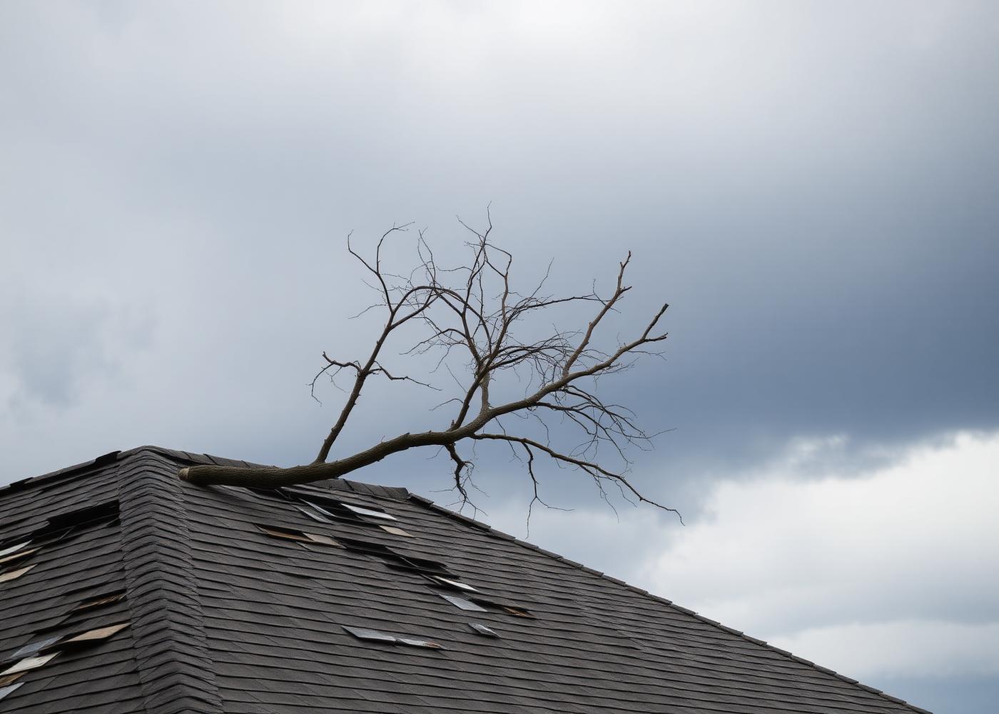Hail-damaged shingles documented for an insurance claim