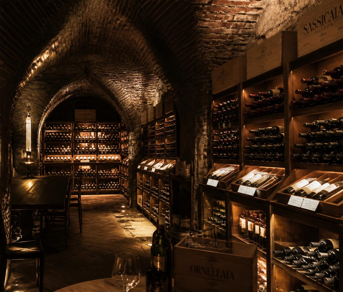 The Bella Vista wine cellar